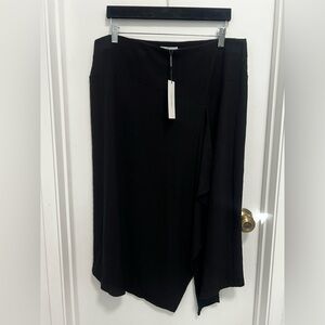 NWT Calvin Klein Women Black asymmetrical Skirt